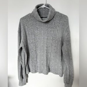 SHEIN Rolled Neck Rib-Knit Tee